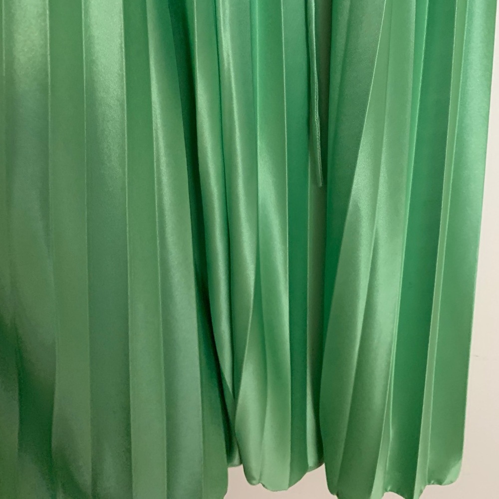 Emerald pleated gown